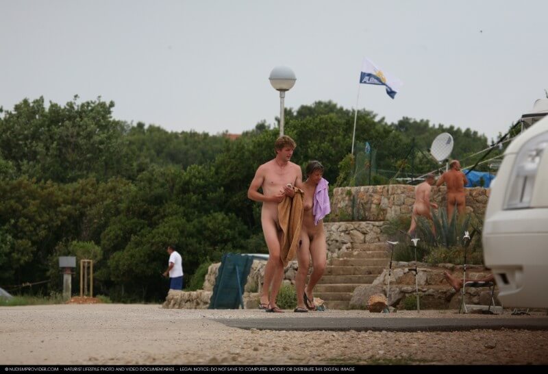 Nudism Family Indian Summer Painting photo gallery - Living with joy and ease as part of the naturist and nudist lifestyle