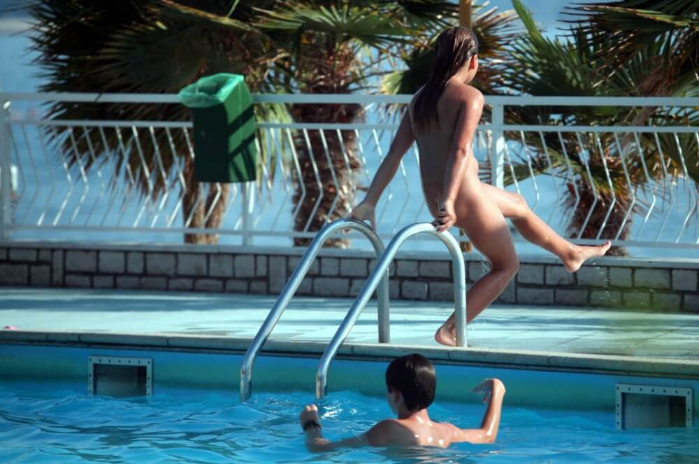 Pool Assortment Nudism Life - Admission Permitted Only in the Nude