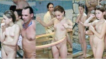 Games, competitions and entertainment for nudists in the pool: photo report - She appeared completely naked