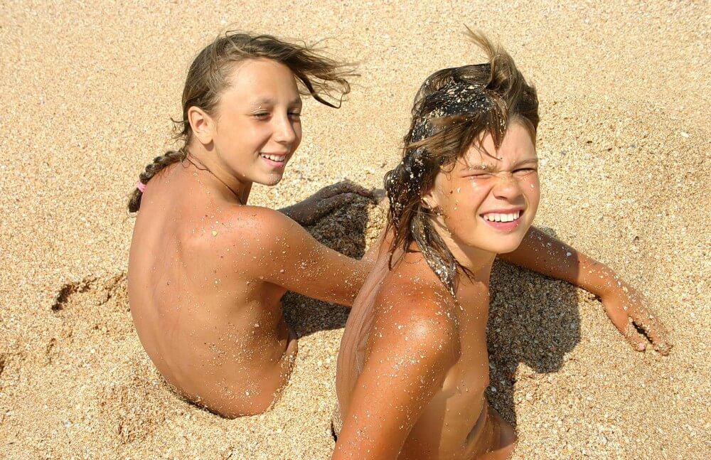 Ocean Beach Relaxing Photo Set - The natural beauty of the body is one of the goals of naturism and nudism