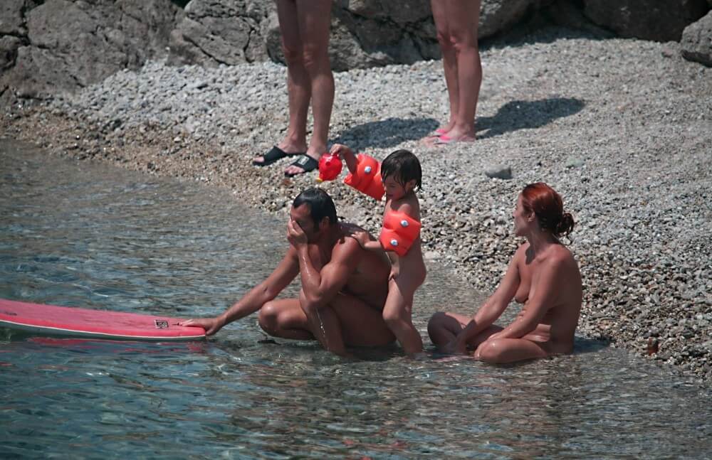 Beach Nudist Family Shore Camp pics - Wearing less clothing is fashionable