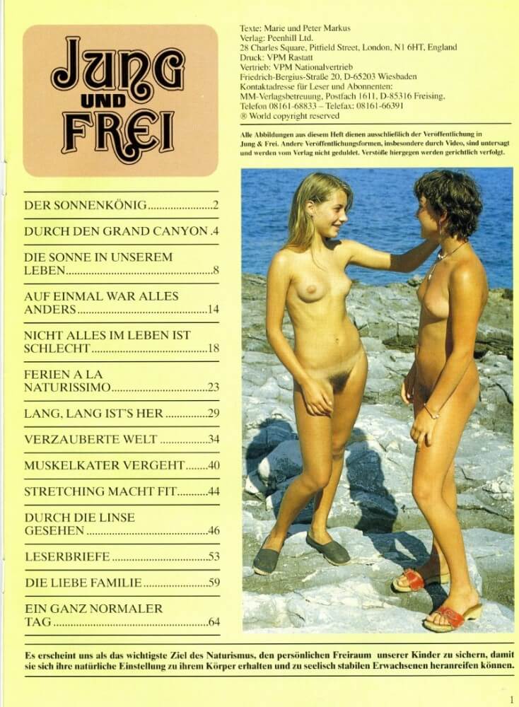 Jung und Frei Nr 76 - Activities conducted in a state of complete nudity