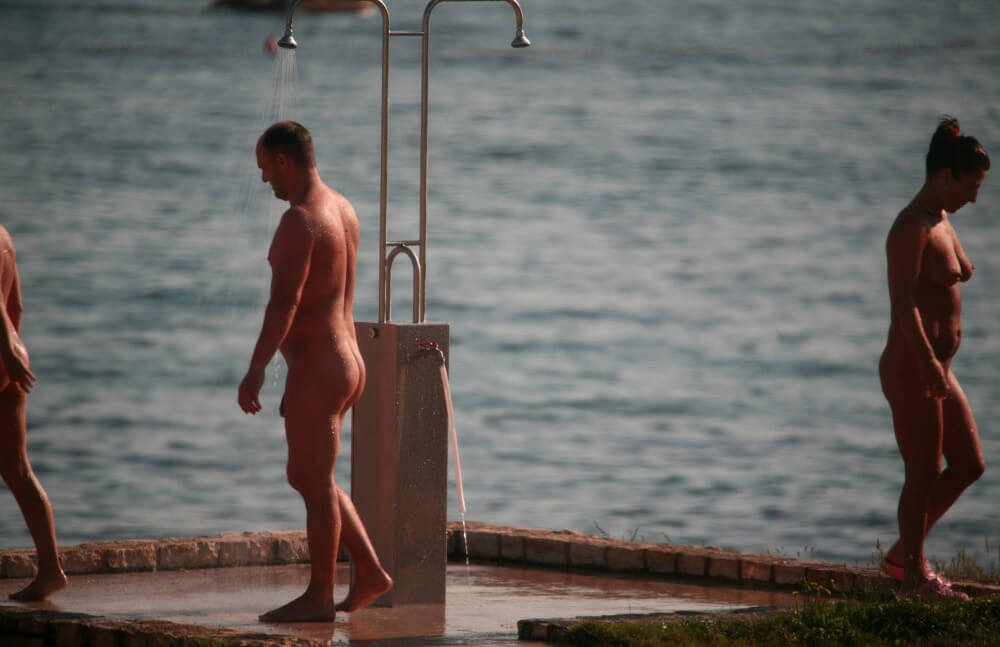Naturist Shower at Dusk pics - It values honesty and sincerity in trusting the nudists around you