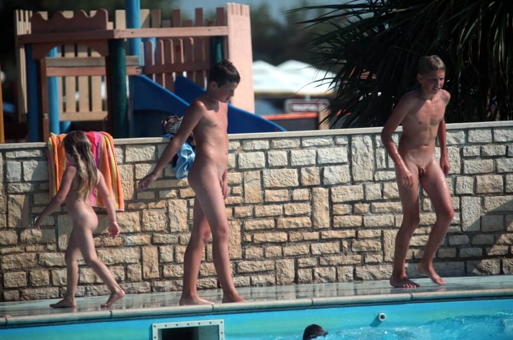 Naturist Pool Assortment photos - In naturism, nature serves as the bodys natural clothing