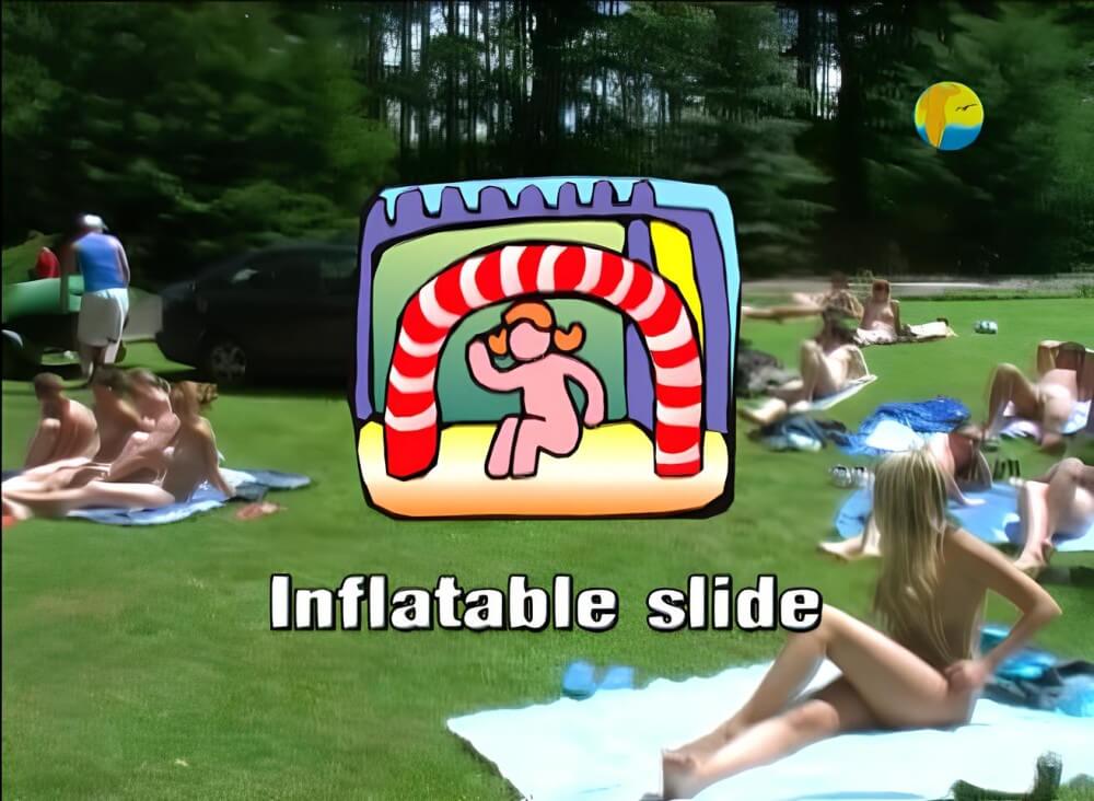 Naturist: Freedom: Inflatable Slide - Peace and tranquility are important values for advocates of naturism and nudism