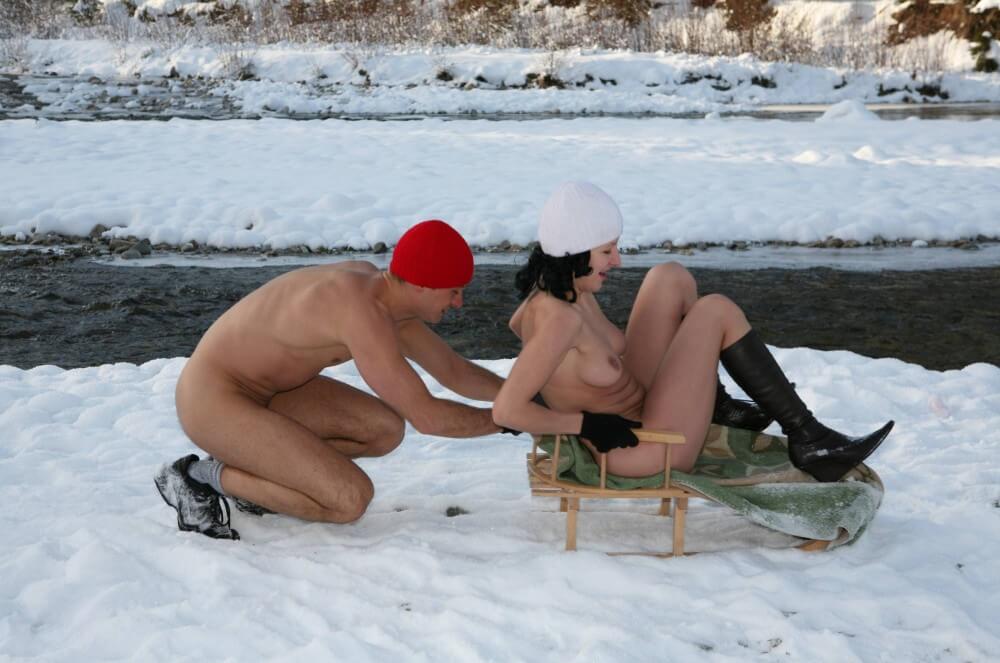 Naturist Girl Snow Day Couples Sled pics - Stereotypical perceptions of nudists
