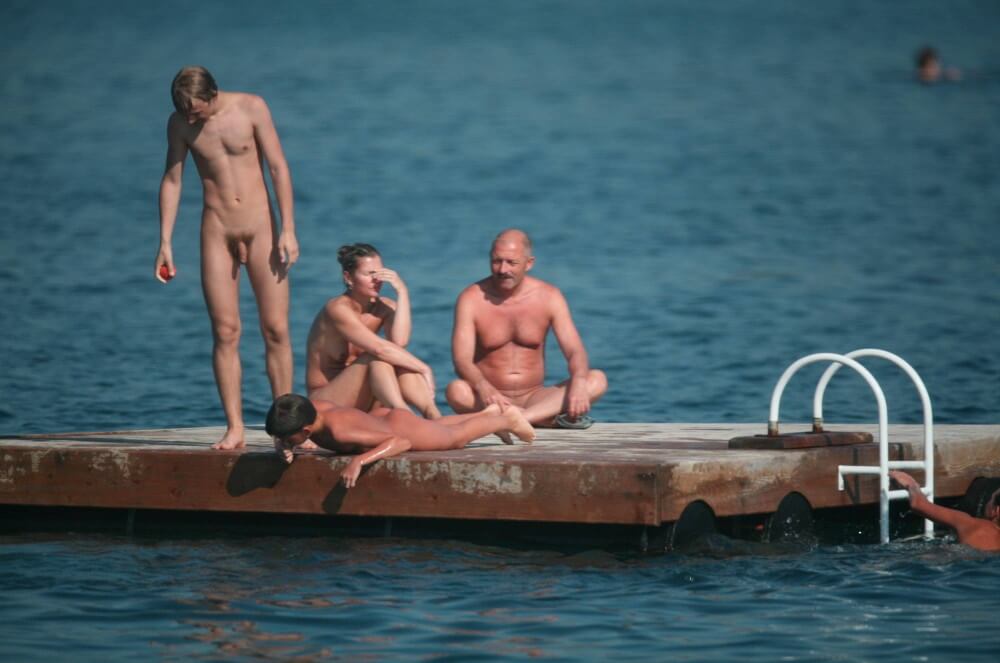 Naturist Family Water Slab pics - Joy and pleasure are an integral part of the nudist and naturist experience