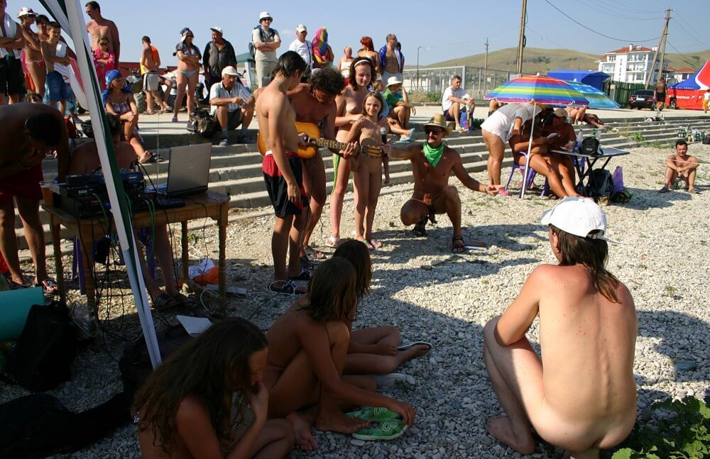 Nude Party By The Steps pics - Naturists are open to new ideas and experiences