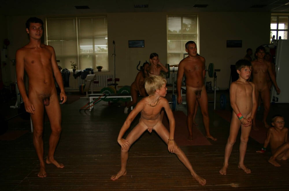 Family Gym Nudist Stretch pics - Nudists value harmony and tranquility