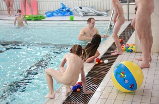Nude family in the pool photos - They value simplicity and naturalness, and encourage people not to feel self-conscious about being naked